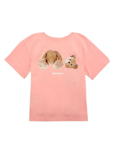Palm Angels Bear Print T-shirt In Pink