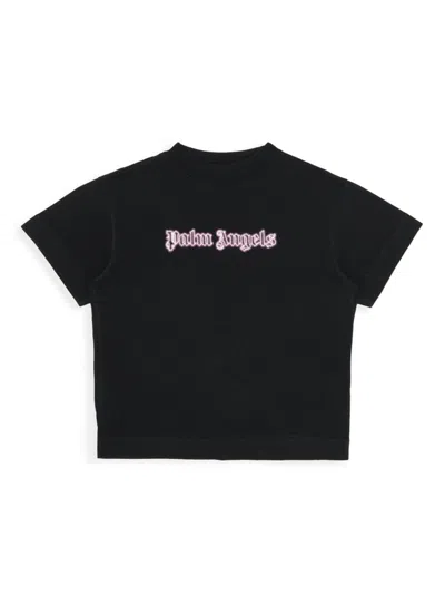 Palm Angels Babies' Little Kid's & Kid's Neon Logo T-shirt In Black