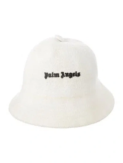Pre-owned Palm Angels Logo Accent Bucket Hat In Neutrals