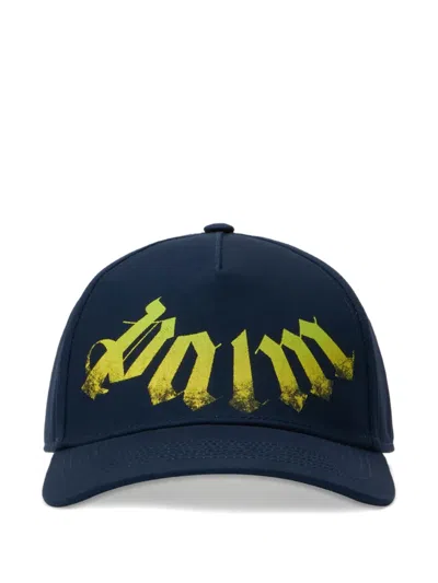 Palm Angels Logo Adjustable Baseball Cap In Blue