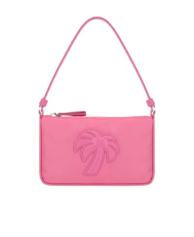 Palm Angels Big Palm Pouch Handbag In Pink
