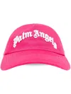 Palm Angels Logo-appliqué Cap In 323c Fuchsia - Soft Pink
