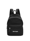 Palm Angels Versatile Backpack Featuring Adjustable Elements In Black