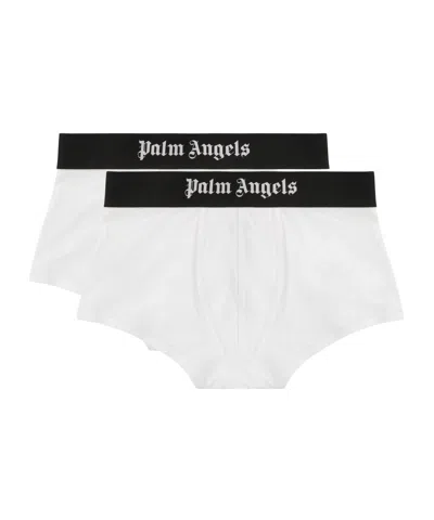 Palm Angels Set Of Two Cotton Boxers In White