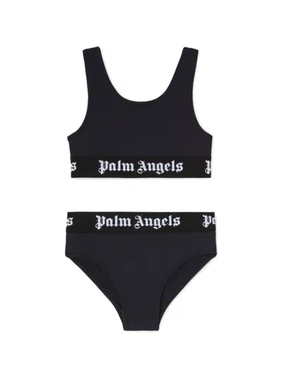 Palm Angels Kids Black Scoop Neck Bikini