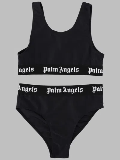 Palm Angels Logo Band Bikini Girl In Black