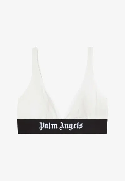 PALM ANGELS LOGO-BAND TRIANGLE BRA
