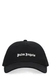 Palm Angels Logo Baseball Cap In Black