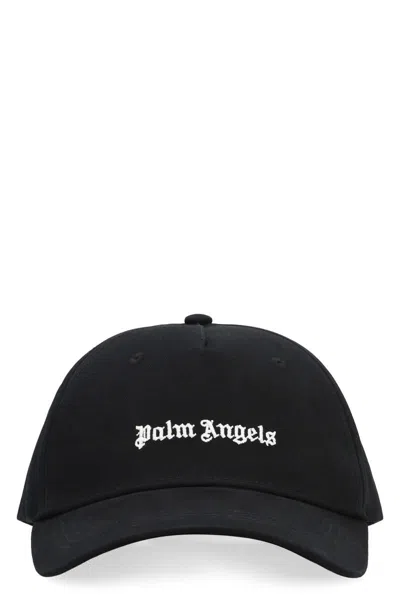 Palm Angels Logo Baseball Cap In Black