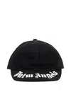 Palm Angels Logo Baseball Cap In Black