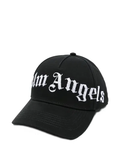 Palm Angels Logo Baseball Cap In Black