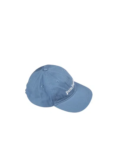 Palm Angels Logo Baseball Cap In Blue