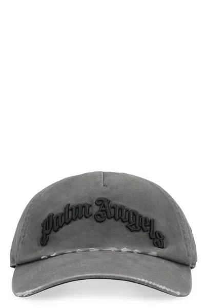 Palm Angels Logo Baseball Cap In Brown