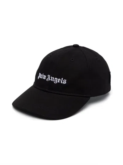 Palm Angels Logo Baseball Cap For Boys In Black