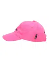 Palm Angels Logo Baseball Cap Fuchsia Fluo Black In Fuchsia