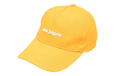 Pre-owned Palm Angels Logo Baseball Cap Yellow