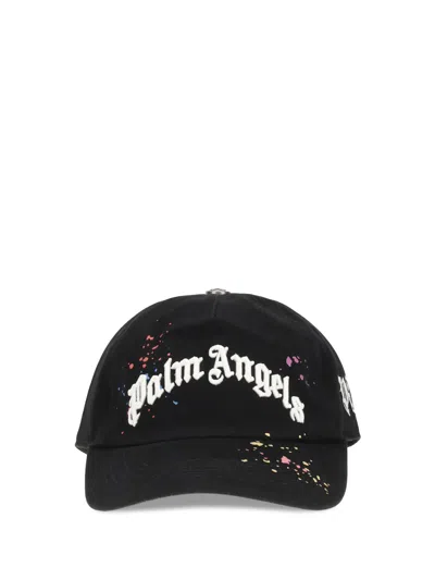 Palm Angels Logo Baseball Hat In Black