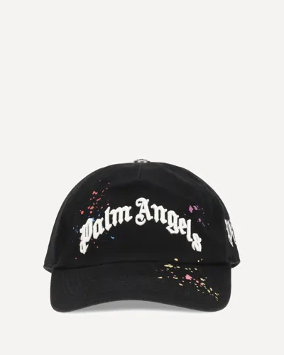 Palm Angels Logo Baseball Hat In Black