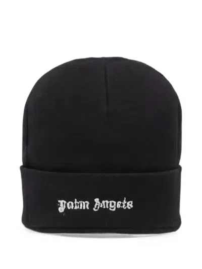 Palm Angels Berretto In Misto Cotone Con Logo In Black