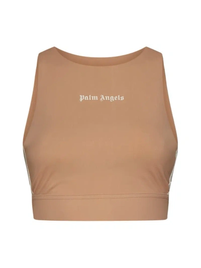 Palm Angels Logo In Nude Off White