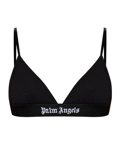Palm Angels Logo Bra In Black