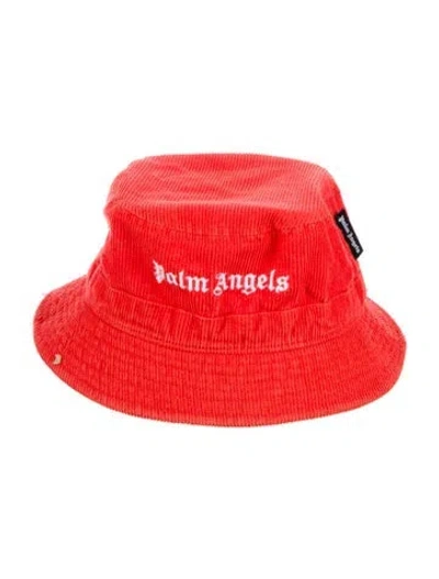 Pre-owned Palm Angels Logo Bucket Hat In Orange