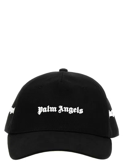 Palm Angels Logo Cap In White/black