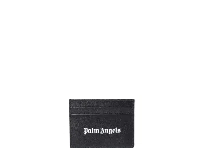 Palm Angels Logo Card Holder In Black