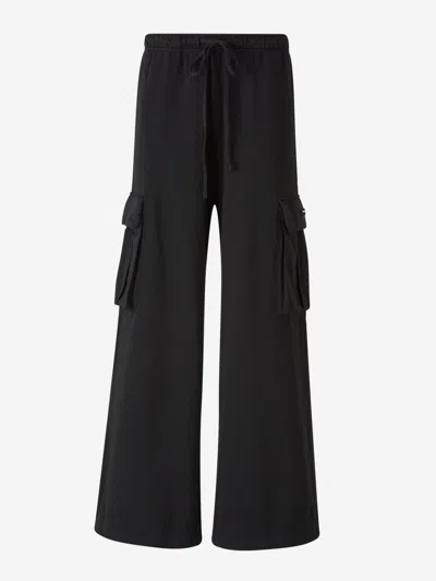 Palm Angels Logo Cargo Joggers In Black