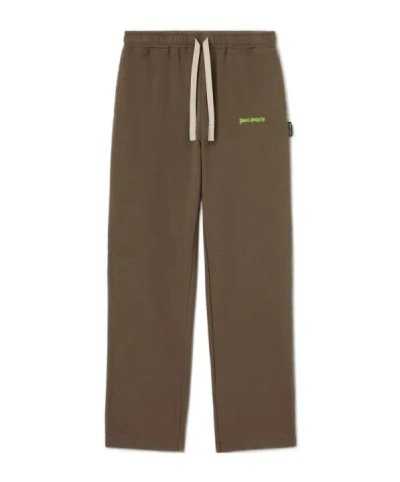 Palm Angels Logo Casual Pants In Brown