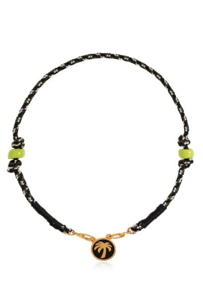 Palm Angels Logo Charm Choker In Multi