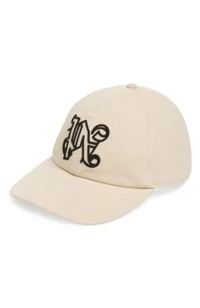 Palm Angels Logo Cotton Adjustable Snapback Cap In Multi