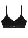 Palm Angels Logo Band Triangle Bra In Black