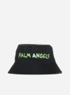 PALM ANGELS LOGO COTTON BUCKET HAT