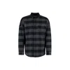 Palm Angels Checkered Cotton Overshirt For Men In Black