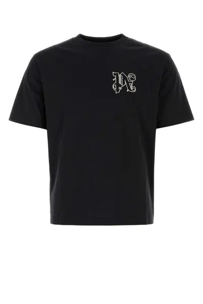 Palm Angels Logo Cotton T-shirt In Black