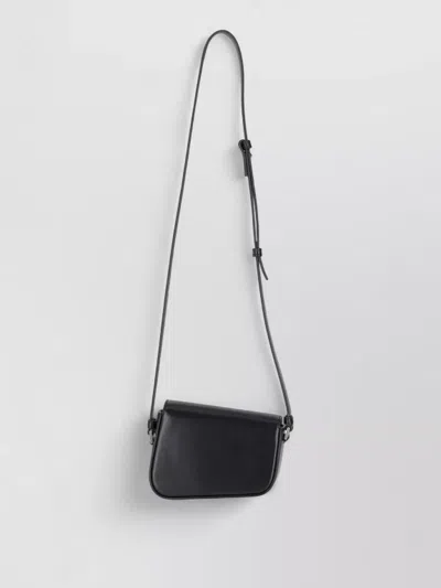 Palm Angels Logo Crash Crossbody Bag Adjustable Strap In Black