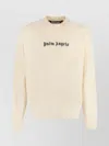 Palm Angels Logo Crew-neck Sweater With Ribbed Knit