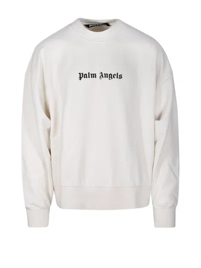 PALM ANGELS LOGO CREWNECK SWEATSHIRT
