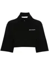 Palm Angels Black Logo Cropped Polo