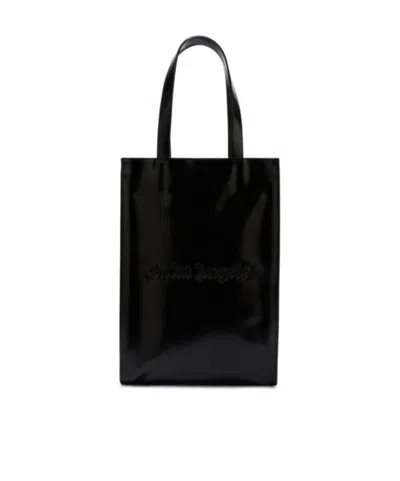Palm Angels Logo Debossed Open-top Tote Bag In Black