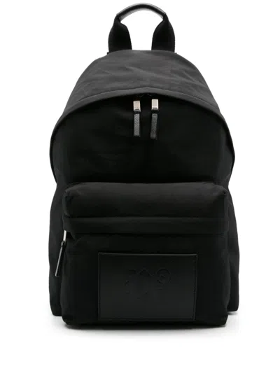 Palm Angels Logo-debossed Zipped Backpack In Black