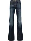 Palm Angels Monogram Patch Straight-leg Jeans In Black