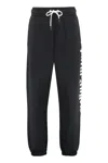 Palm Angels Cotton Track-pants Logo Detail In Black