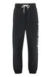 Palm Angels Cotton Track-pants Logo Detail In Black