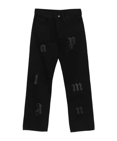 PALM ANGELS LOGO-DETAIL JEANS