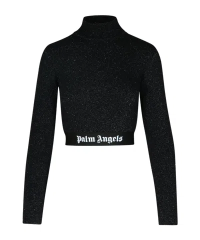 PALM ANGELS PALM ANGELS LOGO ELASTIC BAND CROPPED TOP