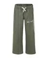 Palm Angels Green Trousers For Boy With Logo In Green