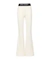 Palm Angels Off-white Flared Lounge Pants In White