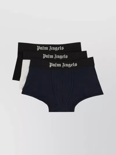 Palm Angels Logo Elastic Waistband Three-pack In Multi